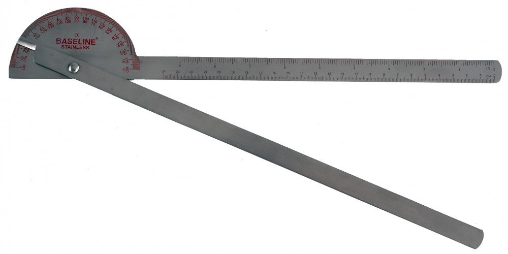 Goniomètre métal 180° - 35 cm